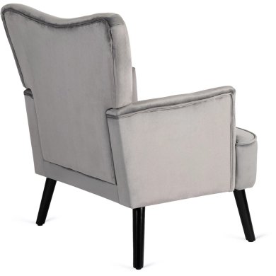 Крісло м'яке Mebel Elit BUNNY Welur 2 Сірий - 5 Крісло м'яке Mebel Elit BUNNY Welur 2 Сірий ME.BUNNY/P/CZ/V/FW фото - 5