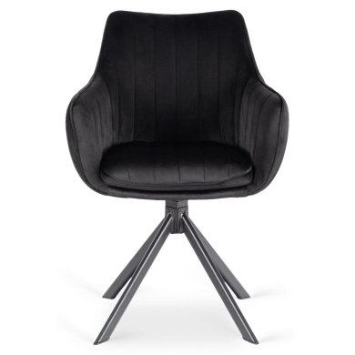 Обідній стілець поворотний Mebel Elit MUMBAI Welur Чорний ME.MUMBAI/CZ/V/K фото - 2
