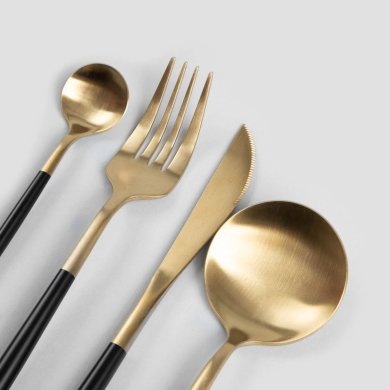 Набор столовых приборов Homla NOIA 4 шт Черный - 2 Набор столовых приборов Homla NOIA 4 шт Черный 239059 фото - 2