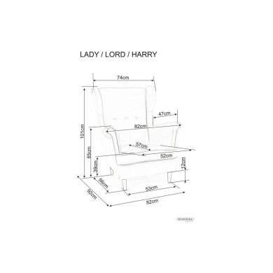 Крісло м'яке Signal Lady Welur Бежевий LADYV28-P фото - 6