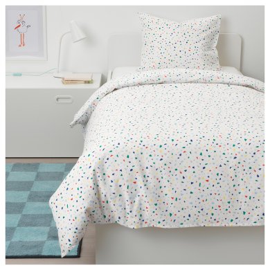 IKEA Комплект постельного белья MOJLIGHET 150x200 см Принт (ИКЕА MÖJLIGHET) 10423688 фото - 12