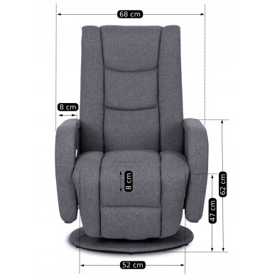 Крісло м'яке розкладне масажне з реклайнером Mebel Elit SPIKE 2 Темно-сірий ME.SPIKE2/CP/T/FW фото - 14