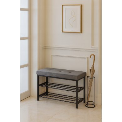 Скамейка для обуви Kontrast LOFT Welur Серый 6.01.83352 фото - 8