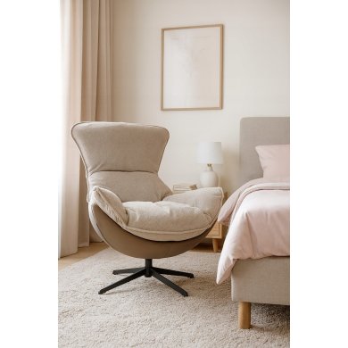 Крісло м'яке поворотне Kontrast JASPER 3D Світло-коричневий 5.01.84298 фото - 9