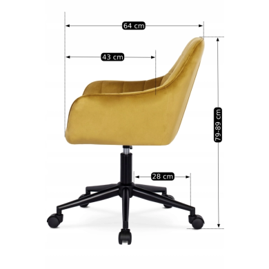 Офисное кресло Mebel Elit LUCY Горчичный - 6 Офисное кресло Mebel Elit LUCY Горчичный ME.LUCY/ZO/V/FO фото - 6