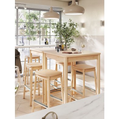 IKEA Барный табурет RONNINGE Дерево (ИКЕА РОННИНГЕ) 90511233 фото - 3