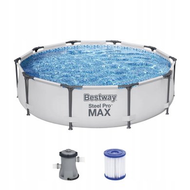 Каркасный бассейн Bestway 56408 STEEL PRO MAX 305х76 см Белый BES56408