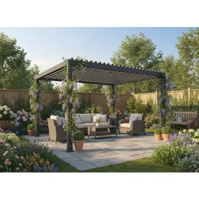 Пергола з LED підсвіткой Garden Line 4x3 м Сірий VIN0654 фото - 3