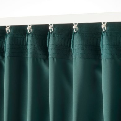 IKEA Штори MAJGULL 145х300 см 2 шт Темно-бірюзовий (ИКЕА МАЙГУЛЛ) 70488115 фото - 3