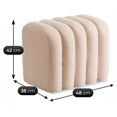 Пуф Mebel Elit KARBON Бежевый ME.KARBON/BZ/TB/PUF фото - 6