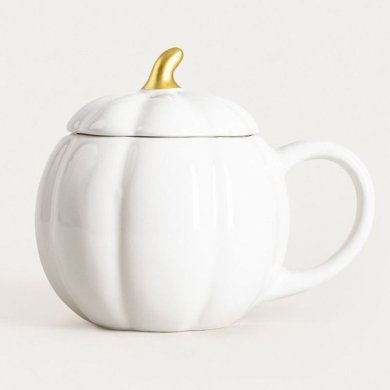 Кружка с крышкой Homla PUMPKIE 600 мл Белый 230763