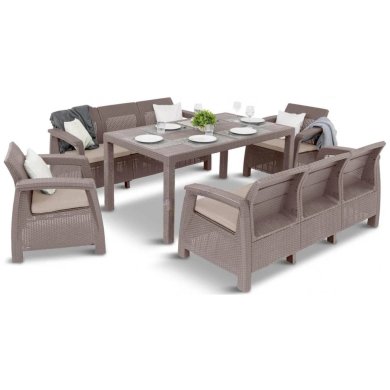 Комплект садових меблів Keter CORFU FIESTA MAX Капучино 22661