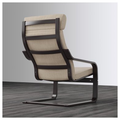 Крісло-качалка POANG Бежевий - 2 IKEA Крісло-качалка POANG Бежевий (ИКЕА ПОАНГ) 69197754 фото - 2