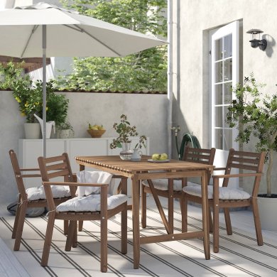 IKEA Комплект садових меблів ASKHOLMEN Дерево (ИКЕА АСХОЛЬМЕН) 09578252 фото - 3