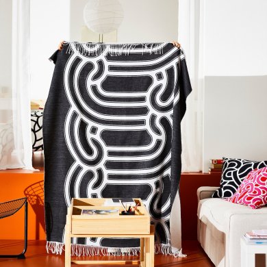 IKEA Плед SOTRONN 130х170 см Принт (ИКЕА СОТРОНН) 70569611 фото - 4