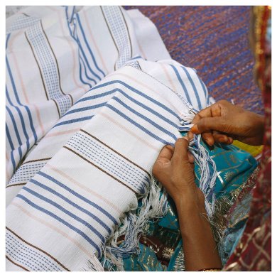 IKEA Плед AKERNEJLIKA 110х170 см Белый (ИКЕА Акернейлика) 20570179 фото - 6