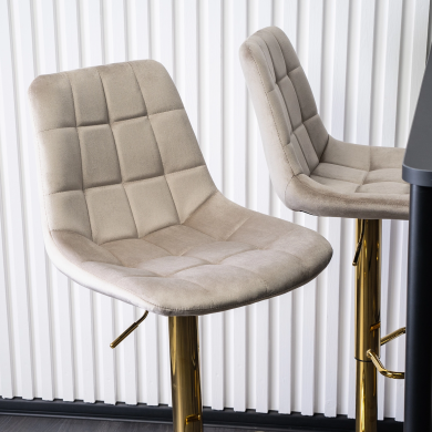 Барний стілець Mebel Elit ARCOS Welur Бежевый ME.ARCOS/BZ/ZL/V/H фото - 10