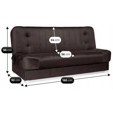 Розкладний диван Mebel Elit PIANO 2 Welur Коричневий PPHUE.DOROTKA2/VELURO7/WER фото - 7