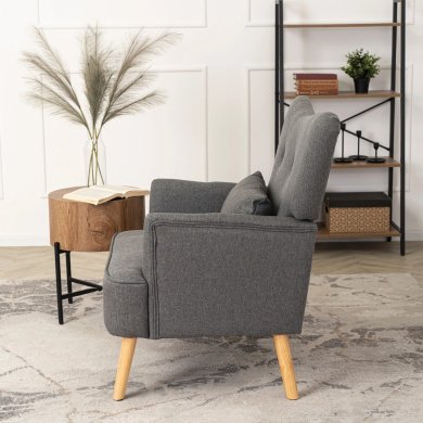 Кресло мягкое Mebel Elit BUNNY Темно-серый ME.BUNNY/CP/DK/T/FW фото - 11