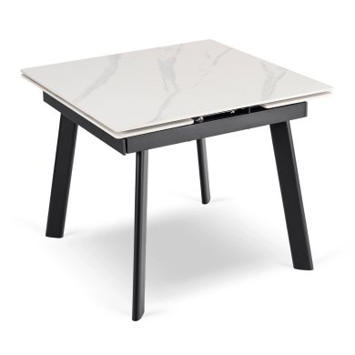 Розкладний обідній стіл Mebel Elit LARES Ceramic Marmur Білий ME.LARES/B/CZ/CER/S90-150 фото - 2