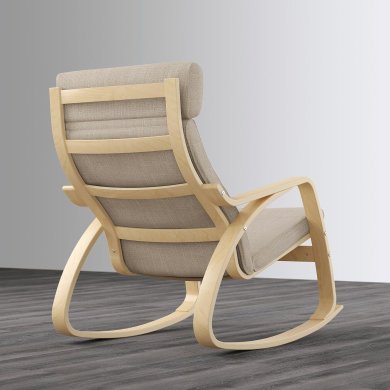 IKEA Кресло-качалка POANG Бежевый (ИКЕА ПОАНГ) 39429171 фото - 6