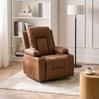 Кресло мягкое раскладное массажное с реклайнером Mebel Elit BOX Коричневый ME.BOX/KAR/E/FW фото - 13
