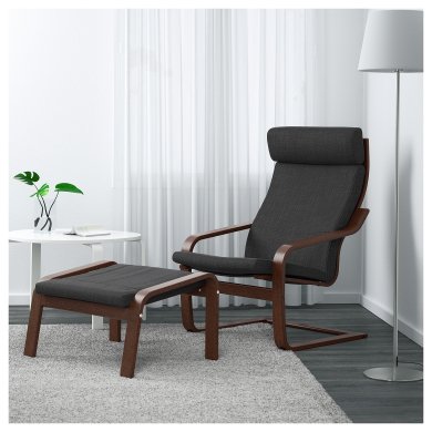 IKEA Підставка для ніг POANG Антрацит (ИКЕА POÄNG) 49197873 фото - 6