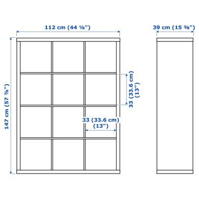 IKEA Стеллаж KALLAX Белый (ИКЕА КАЛЛАКС) 10409932 фото - 2