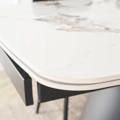Раскладной обеденный стол Mebel Elit VERONA Marmur Белый ME.VERONA/B/CZ/CER/S160-220 фото - 8