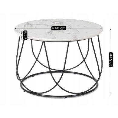 Журнальный стол Mebel Elit KATE Marmur Белый ME.KATE/BM/CZ/L фото - 10