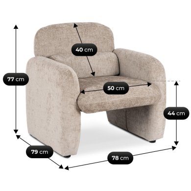 Кресло мягкое Mebel Elit TOGO Бежевый ME.TOGO/BZ/T/FW фото - 8