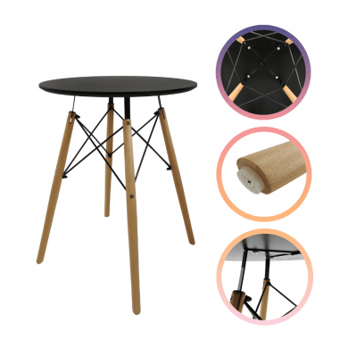 Обідній стіл Kontrast MIA Чорний - 2 Обідній стіл Kontrast MIA Чорний 6.06.26055 фото - 2