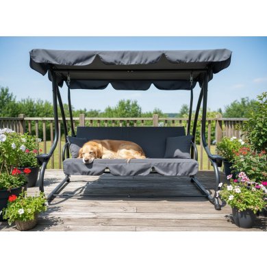 Садовые качели Garden Line 210x120x170 см Антрацит KRE3101 фото - 7