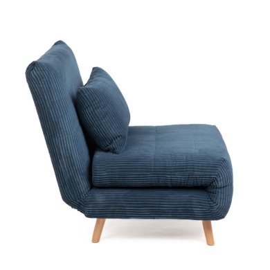 Крісло м'яке розкладне Homla SOLACE Velvet Синій 222997 фото - 3