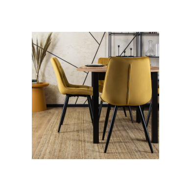 Обідній комплект меблів Mebel Elit HARRY RIO | Дуб крафт / Чорний / Гірчичний HARRY/DC/CZ/S/RIO/CU/V/Z4/K фото - 17