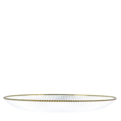 Тарілка Homla MEGALO 31 см | Прозорий / Золотий 200888 фото - 3