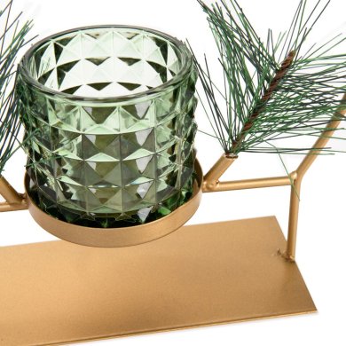 Підсвічник Homla GOMBO | Зелений / Золотий 209670 фото - 2