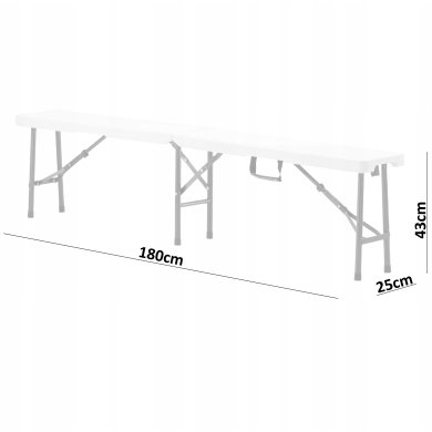 Складная туристическая скамья Garden Line ZUM4758 Белый ZUM4758 фото - 6