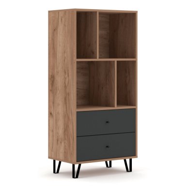 Стелаж Mebel Elit BACARDI Дуб крафт W.BILBAO/BL7/DC/GRAF/REG