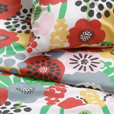 IKEA Комплект постельного белья BRUKSVARA 150х200 см Принт (ИКЕА БРУКСВАРА) 70573825 фото - 2