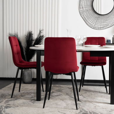 Обідній стілець Mebel Elit PERU Welur Бордовий - 8 Обідній стілець Mebel Elit PERU Welur Бордовий ME.PERU/BOR/V/K фото - 8