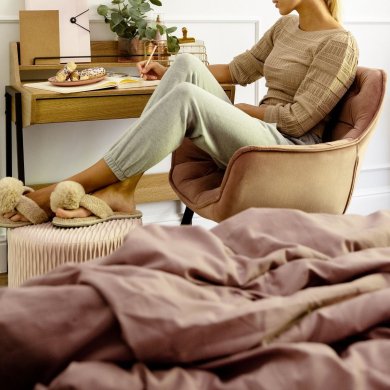 Комплект постільної білизни Homla VELISE 160x200 см Рожевий 164205 фото - 6