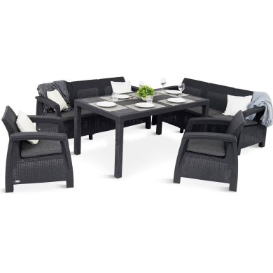 Комплект садових меблів Keter CORFU FIESTA MAX Графіт 22660 фото - 2