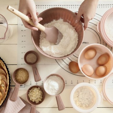 Лопатка силіконова Homla EASY BAKE | Рожевий / Дерево 164886 фото - 6