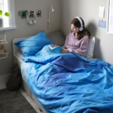 IKEA Комплект постельного белья BLAVINGAD 150x200 см Синий (ИКЕА БЛАВИНГАД) 80521124 фото - 6