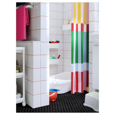 Занавеска для душа BANJANTRAD 180x200 см Разноцветный - 4 IKEA Занавеска для душа BANJANTRAD 180x200 см Разноцветный (ИКЕА БАНДЖАНТРАД) 80594144 фото - 4