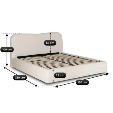 Кровать Mebel Elit BRISTOL Boucle 160x200 см Кремовый ME.BRISTOL/160/KR/TB/LOZZPOJ фото - 13