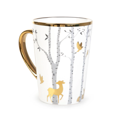 Кружка Homla NOLLA 500 мл | Білий / Золотий - 2 Кружка Homla NOLLA 500 мл | Білий / Золотий 218953 фото - 2