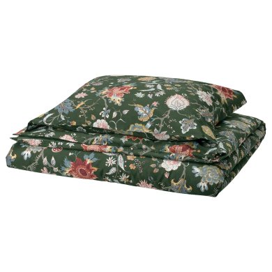 IKEA Комплект постельного белья NASSELKLOCKA 150x200 см Зеленый (ИКЕА НАССЕЛЬКЛОККА) 70585550