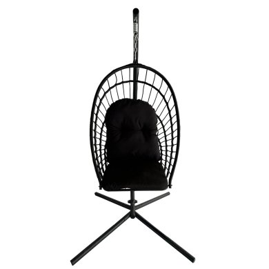 Підвісне крісло-кокон зі складаним кошиком Garden Line ERIS Чорний - 2 Підвісне крісло-кокон зі складаним кошиком Garden Line ERIS Чорний FAT0916 фото - 2